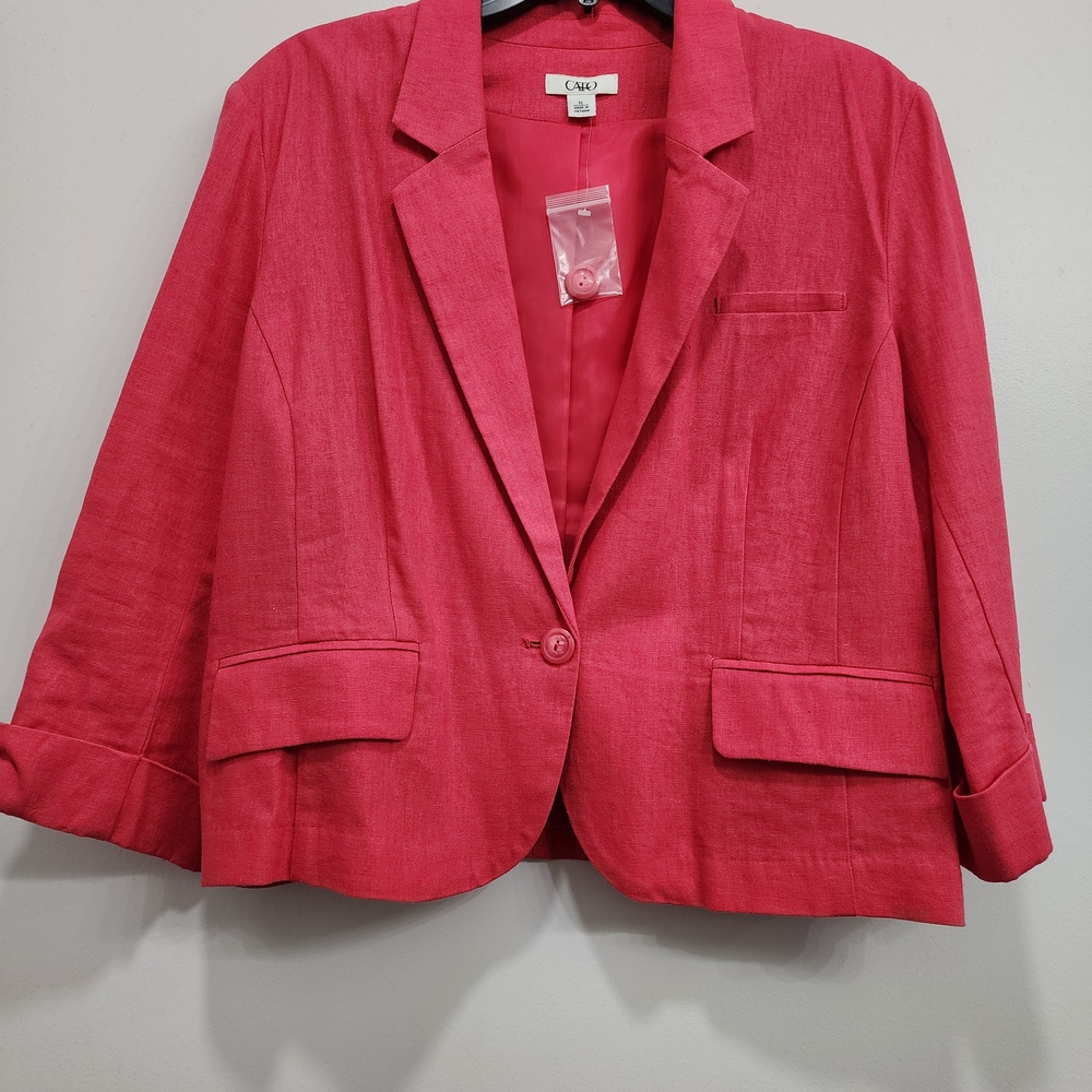 CAbi Women's Vibrant Pink Blazer
